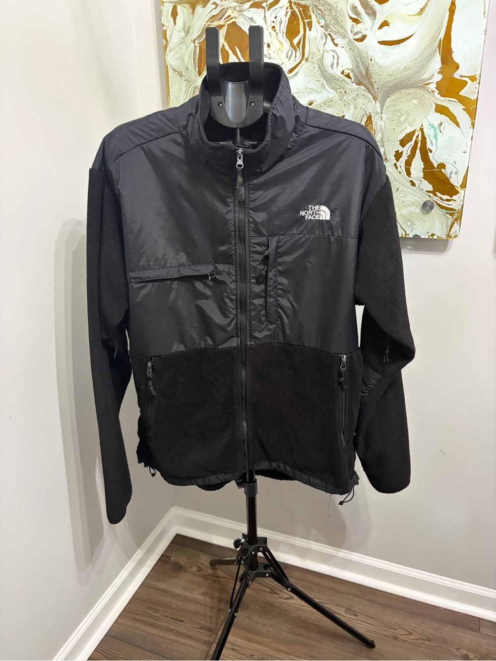 The North Face Men's Denali Full Zip Fleece Jacket Black XL Wash Wear